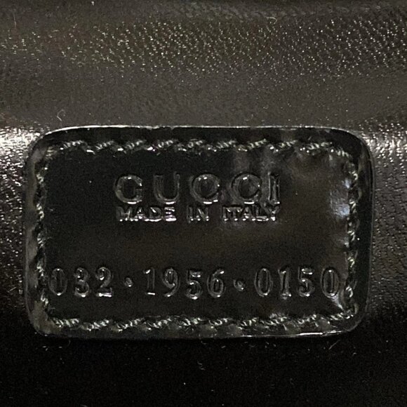 GUCCI Bamboo Black Leather Vanity Bag bran190-101725 - Picture 6 of 6